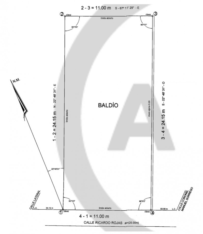 Lote en venta en calle Ricardo Rojas 